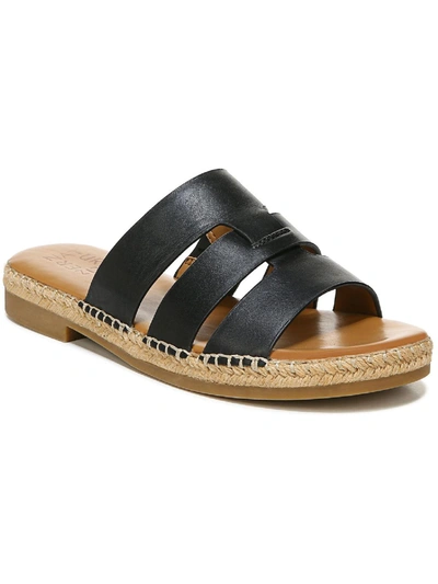Shop Naturalizer Arden Womens Leather Slip On Slide Sandals In Black