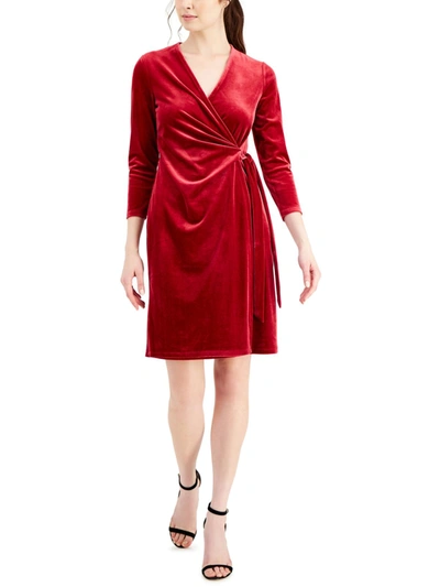 Shop Anne Klein Womens Velvet Short Sheath Dress In Multi