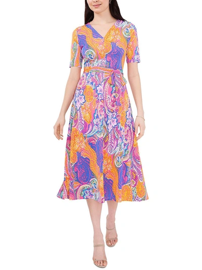 Shop Chaus Womens Jersey Printed Midi Dress In Multi