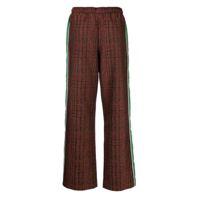 Ahluwalia Grove Tailored Trouser Pants Brown In Red/black