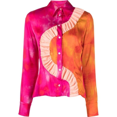 Shop Ahluwalia Shirts In Pink/orange