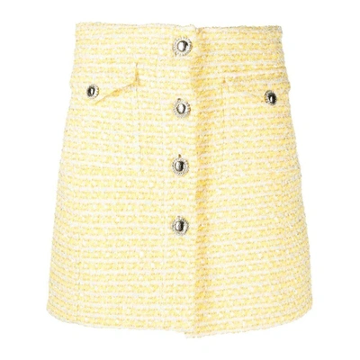 Shop Alessandra Rich Skirts In Yellow/white