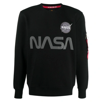 Shop Alpha Industries Sweatshirts In Black