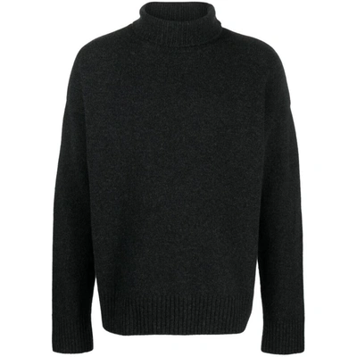 Shop Ami Alexandre Mattiussi Ami Paris Sweaters In Grey/black