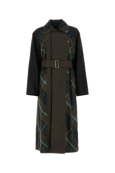 Shop Burberry Woman Embroidered Gabardine Bradford Trench Coat In Black