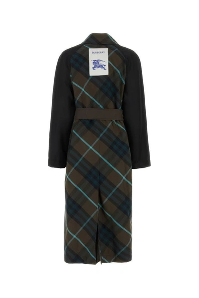 Burberry Embroidered Gabardine Bradford Trench Coat In Black