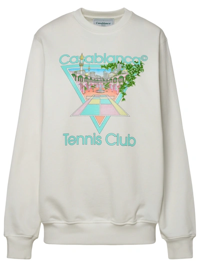 Shop Casablanca Woman Felpa Tennis Club In White