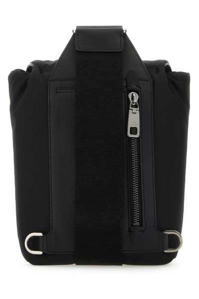 Dolce & Gabbana Men Black Nylon Belt Bag In Black