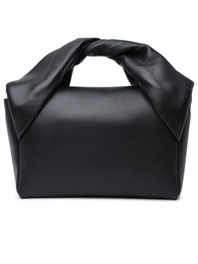 Shop Jw Anderson Black Leather Twister Large Bag Woman
