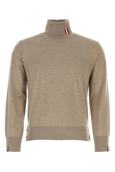 Shop Thom Browne Man Dove Grey Wool Blend Sweater