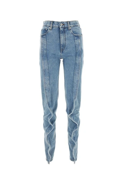 Shop Y/project Y Project Woman Denim Jeans In Blue