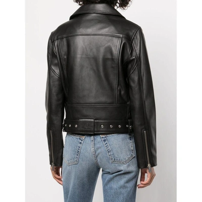 Shop Anine Bing Leather Outerwears In Black