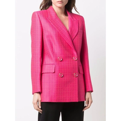 Antonino Valenti Fitted Double-breasted Blazer In Pink