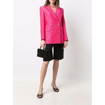 Antonino Valenti Fitted Double-breasted Blazer In Pink