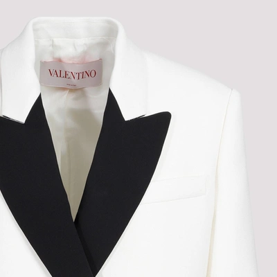 Shop Valentino Virgin Wool Jacket In White
