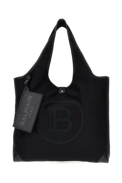 Shop Balmain Shopping Bags In Black