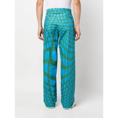 Shop Bianca Saunders Pants In Blue/green