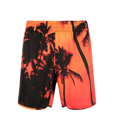 Shop Blue Sky Inn Shorts In Orange/black