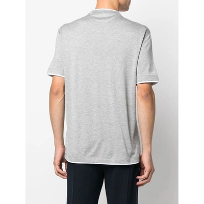 Shop Brunello Cucinelli T-shirts In Grey