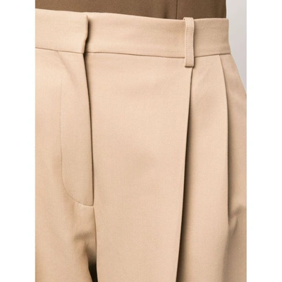 Calcaterra Wide-leg Tailored-cut Trousers In Brown