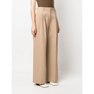 Calcaterra Wide-leg Tailored-cut Trousers In Brown