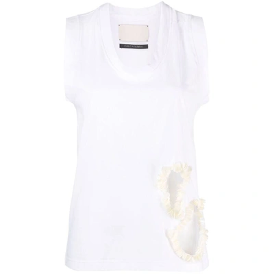 Calcaterra Cut-out-detail Cotton Vest In White