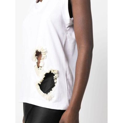 Calcaterra Cut-out-detail Cotton Vest In White