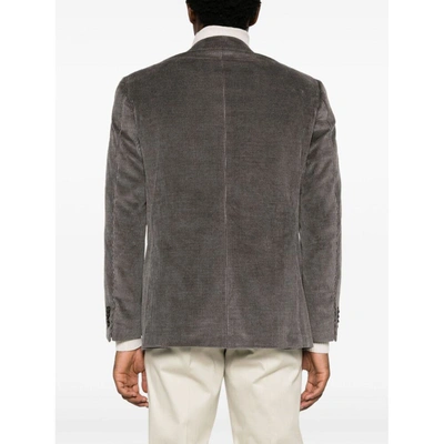 Shop Canali Jackets In Grey