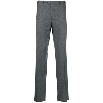 Shop Canali Pants In Grey