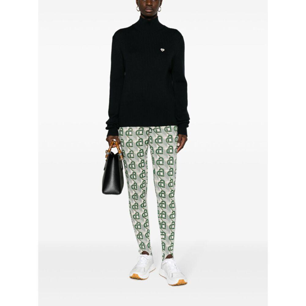 Casablanca Heart Monogram tailored leggings - Green