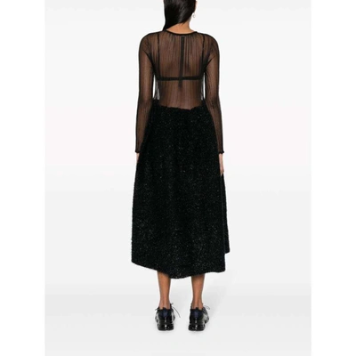Cfcl Semi-sheer Midi Dress In Black