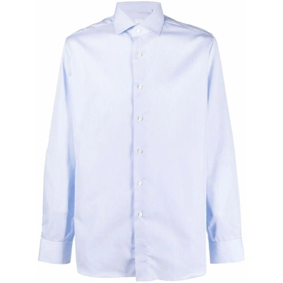 Xacus Long Sleeves Shirt In White In Blue