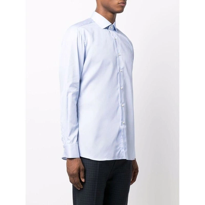 Xacus Long Sleeves Shirt In White In Blue