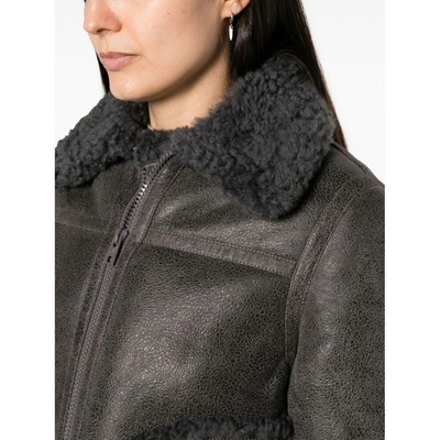 Shop Zadig & Voltaire Zadig&voltaire Leather Outerwears In Grey