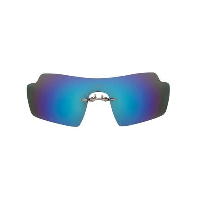 Coperni Oversize Mirrored-lenses Sunglasses In Black