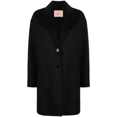 Shop Twinset Coats In Black