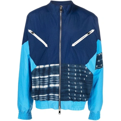 United Rivers Patchwork Zipped Jacket In Blue