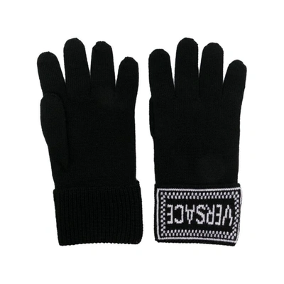 Shop Versace Gloves In Black