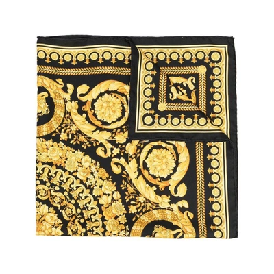 Shop Versace Scarves In Yellow/black