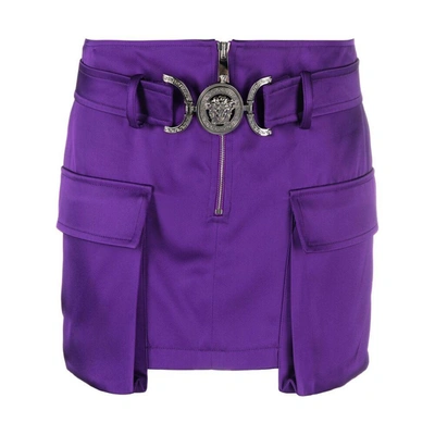Shop Versace Skirts In Purple