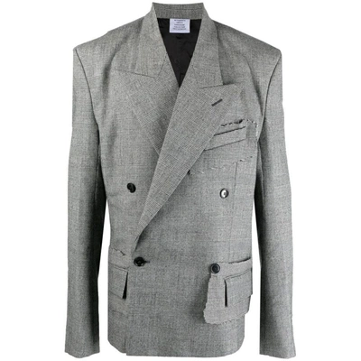 Shop Vetements Outerwears In Grey/black