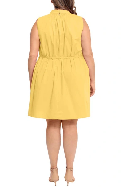 Shop Donna Morgan Sleeveless Stretch Cotton Trapeze Dress In Snapdragon