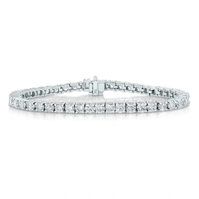 Vir Jewels 6 Cttw I1-i2 Clarity Diamond Bracelet 14k White Gold Classic Round Prong 7 Inch In White