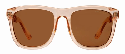 Suzy Levian Women's Pink Clear Rose Gold Chain Accent Sunglasses In Pink