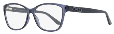 Jimmy Choo Women's Rectangular Eyeglasses Jc238 Kb7 Grey 55mm In Multi