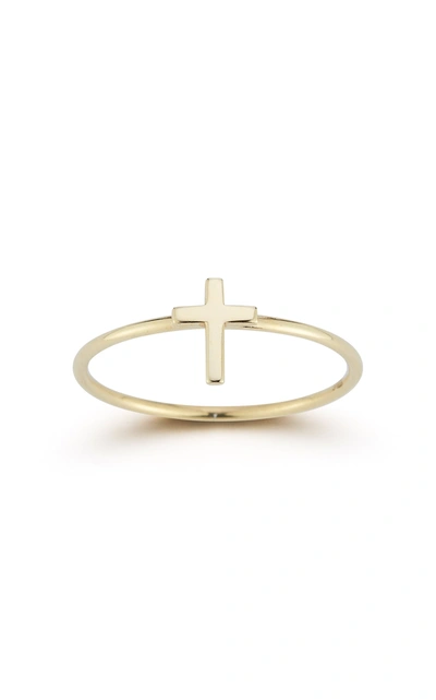 Shop Ember Fine Jewelry 14k Gold Cross Ring In Multi