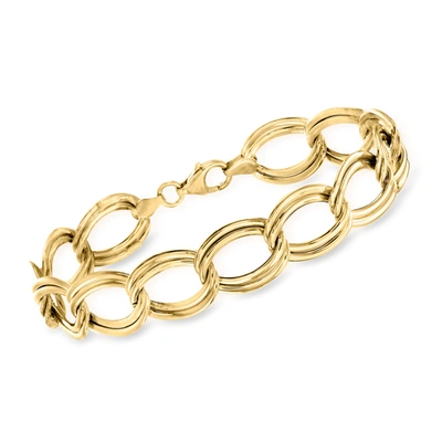 Ross-simons Italian 14kt Yellow Gold Link Bracelet In Multi