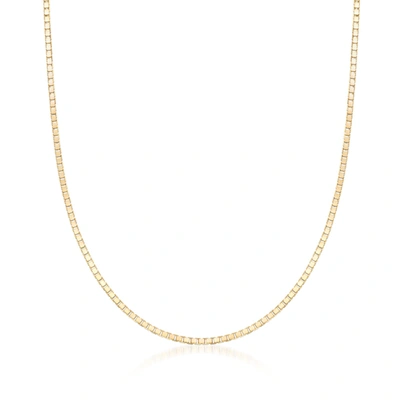 Ross-simons 1.4mm 14kt Yellow Gold Box Chain Necklace In Multi