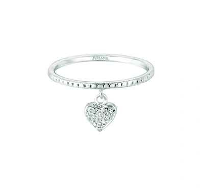 Ariana Rabbani Diamond Dangle Heart Ring In White