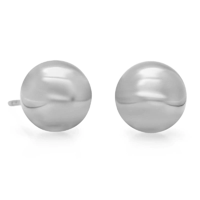 Max + Stone 10k Rose, White Or Yellow Gold Full Ball Stud Earrings Various Sizes In Multi